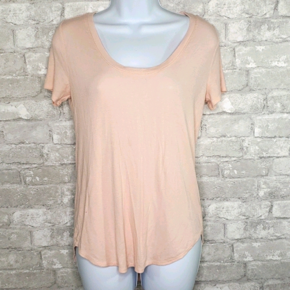 Athleta Ribbed‎ Short Sleeve Shirt